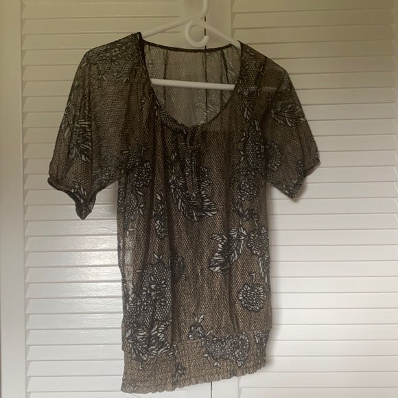 Ricki’s sheer blouse with built in tank - Picture 1 of 5